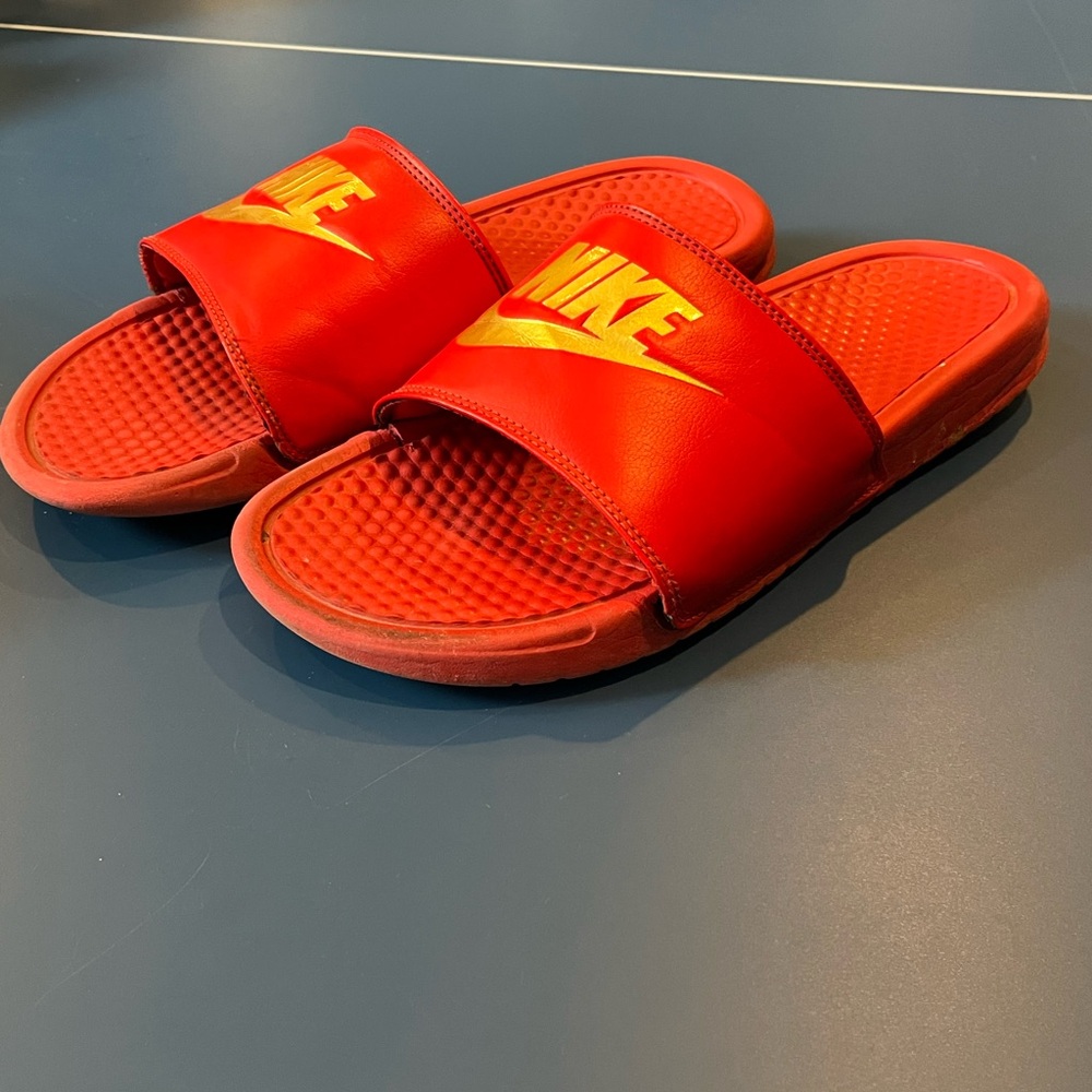 Nike Red Slide Sandals